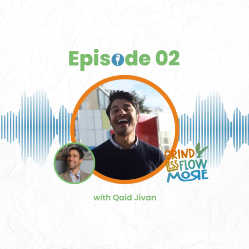 podcast banner for the opisode with Qaid Jivan